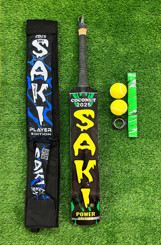 SAKI Tape Ball Premium Bat Deal Coconut Wood By Rehan Sports
