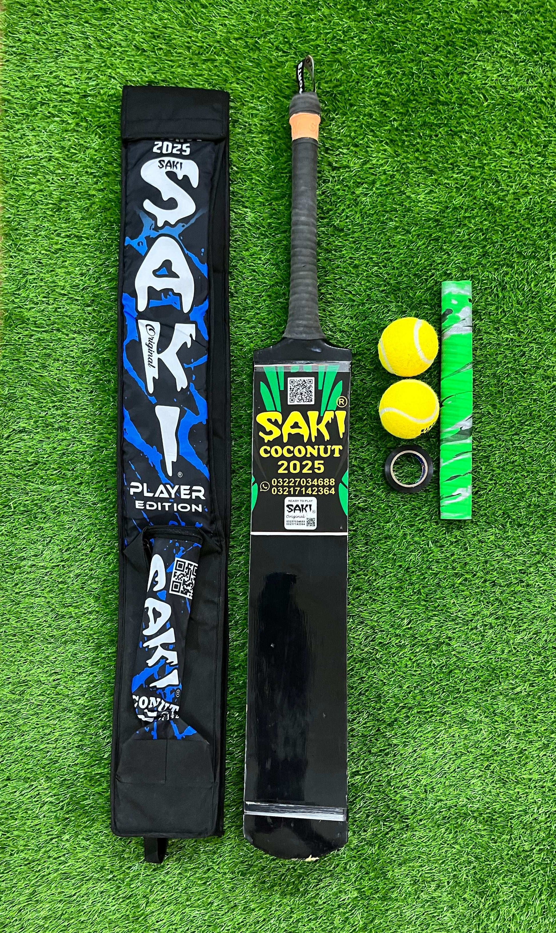SAKI Tape Ball Premium Bat Deal Coconut Wood By Rehan Sports