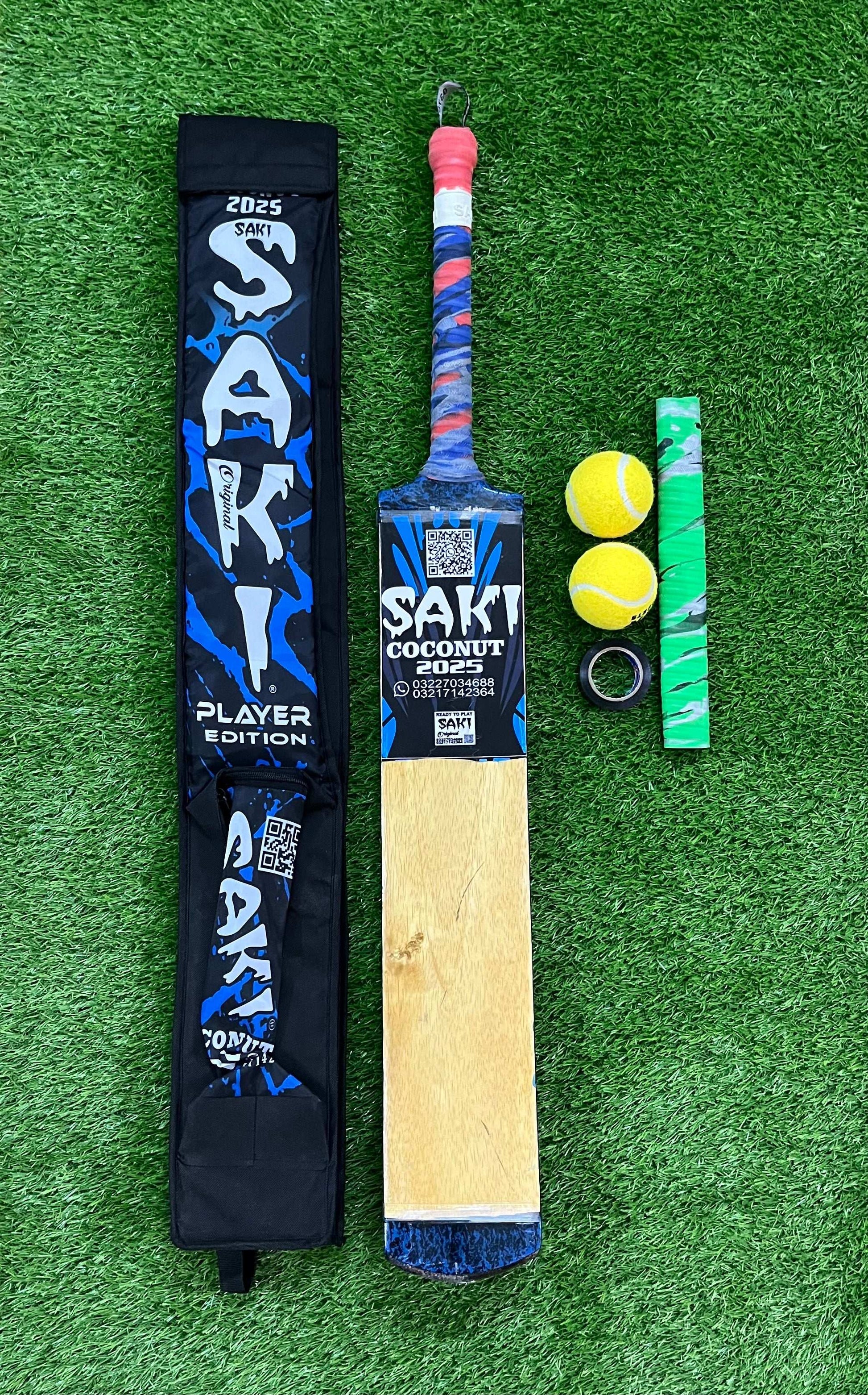 SAKI Tape Ball Premium Bat Deal Coconut Wood By Rehan Sports