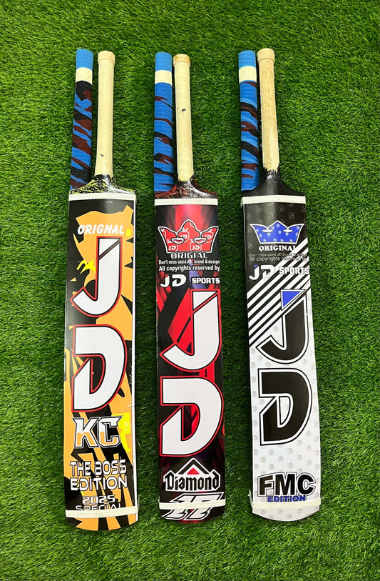 JD Coconut Cricket Bat-Premium Tape Ball Bat Comfortable Grip A+++Grade Coconut Wood